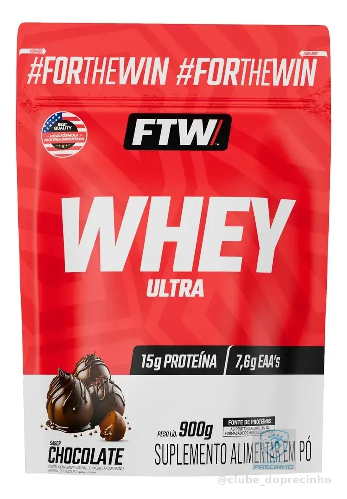 Whey Protein Ultra Refil 900g Sabor Chocolate - FTW