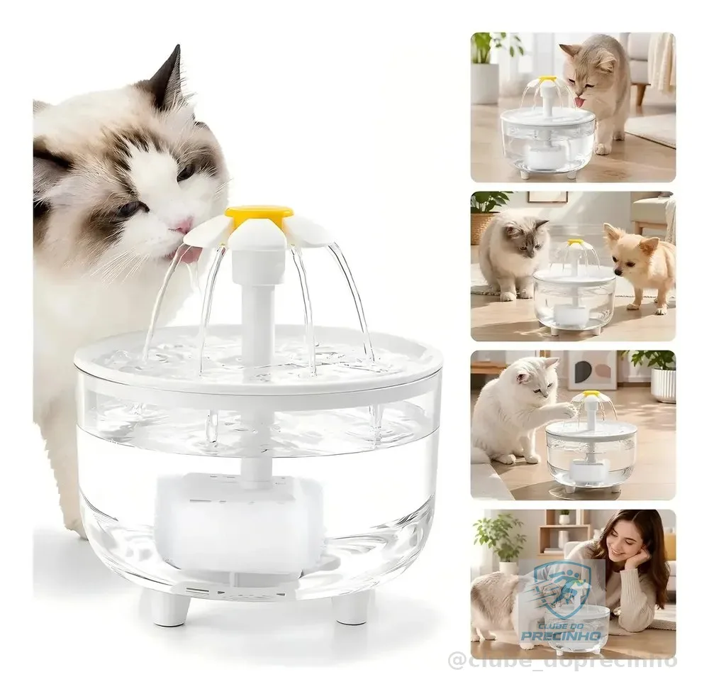 Fonte Bebedouro Automática MIW 1.5L USB para Cães e Gatos Bivolt