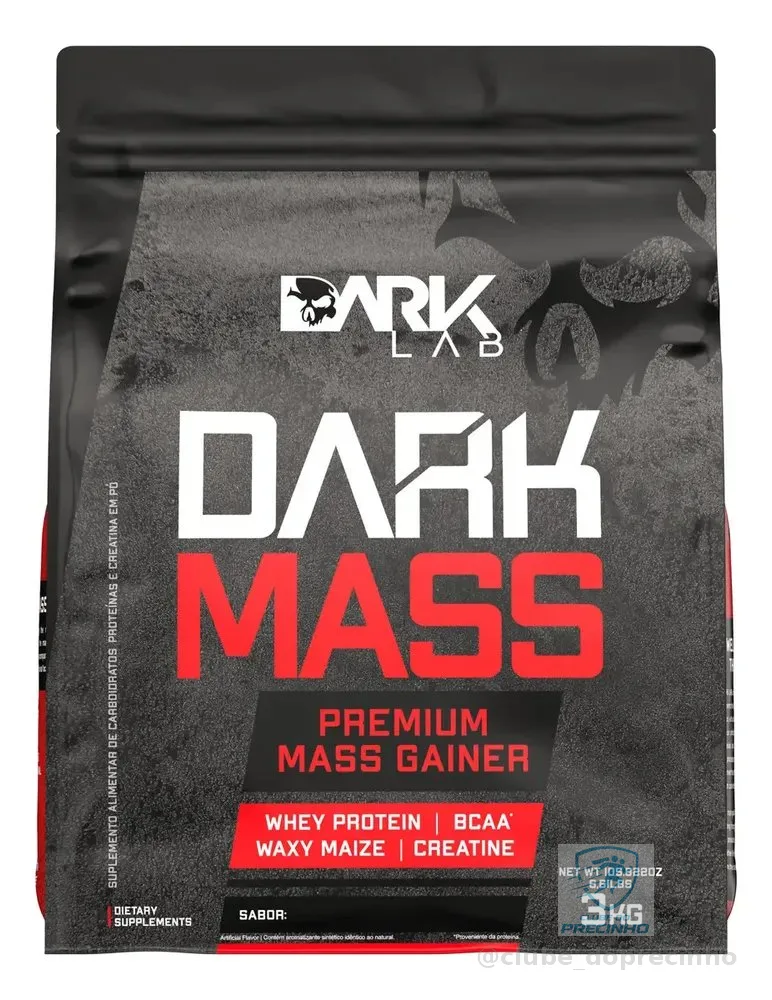 Hipercalórico Dark Mass 3kg Dark Lab Sabor Baunilha