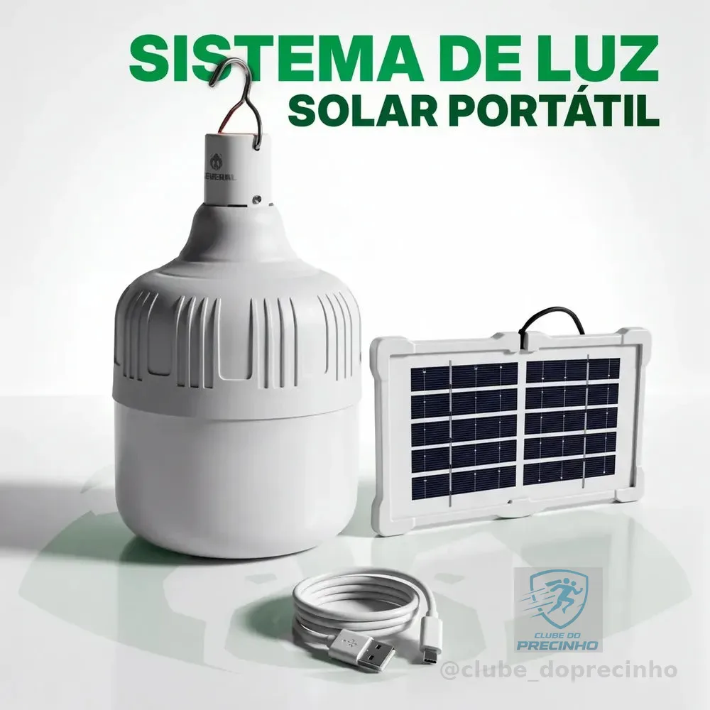 Lampada Led Solar Recarregável Camping Usb Pesca Jardim Lampiao Viagem Several
