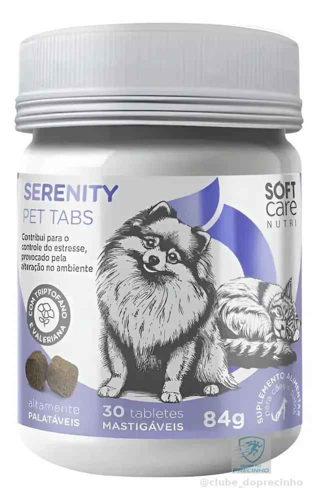 Serenity Pet Tabs Soft Care Nutri - 30 Tabletes Mastigáveis