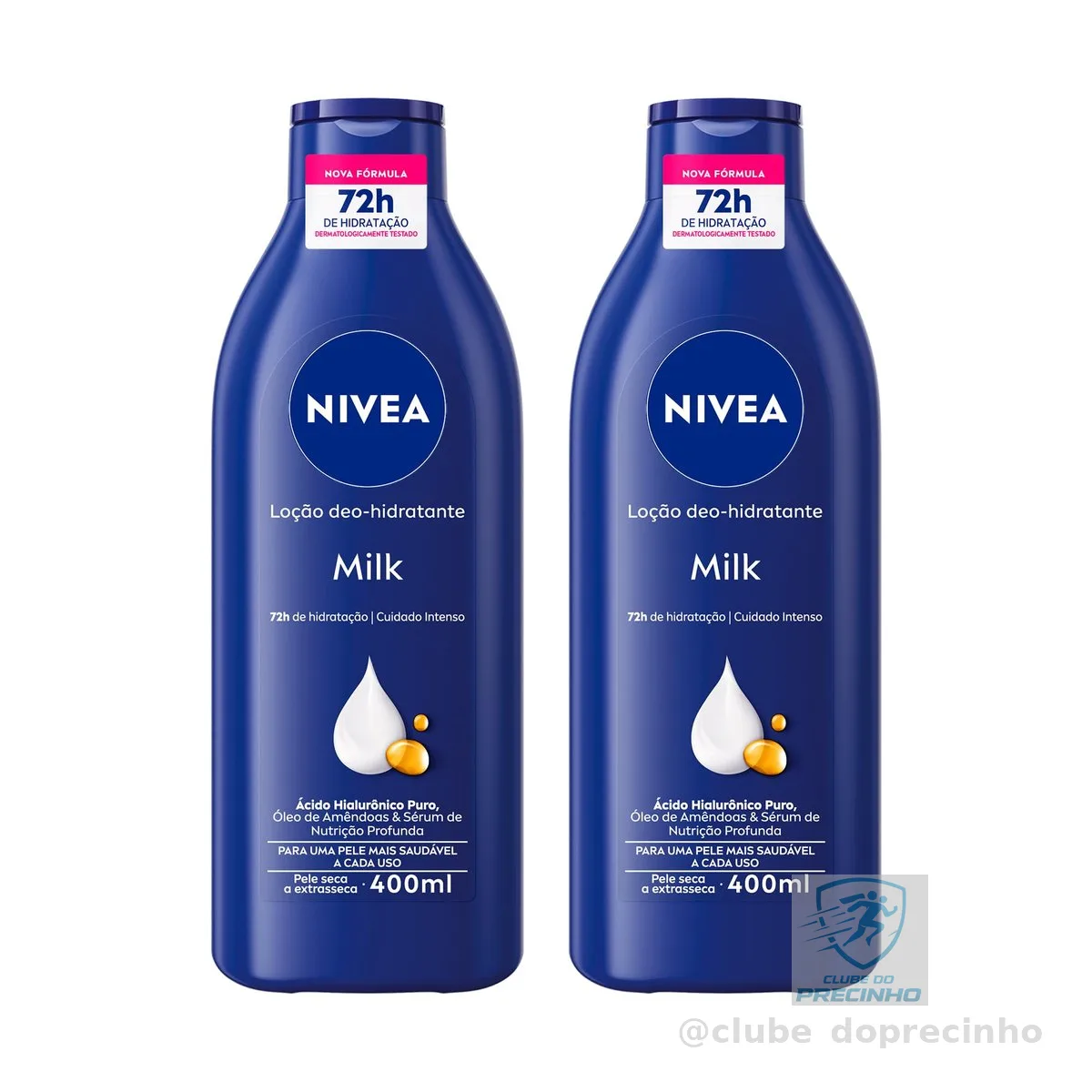 NIVEA Kit Loção Hidratante Milk Pele Seca a Extrasseca 400ml (2 unidades)