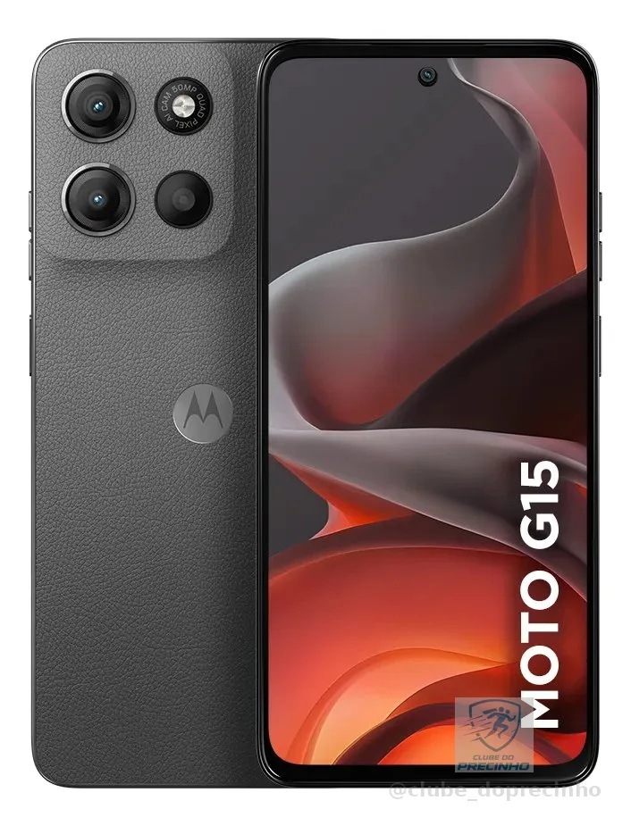 Smartphone Motorola Moto G15 - 256gb 4gb Ram+8gb Ram Boost e Camera 50mp Com Ai E Night Vision Bateria De 5200 Mah Tela Fhd+ 6.7 Com Superbrilho Nfc - Grafite