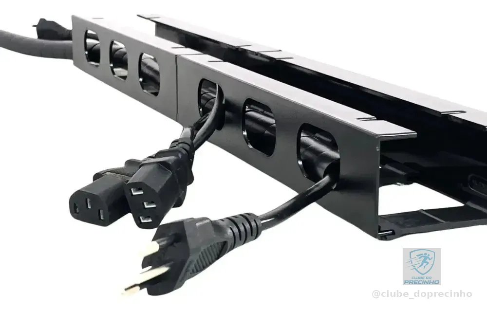 Organizador De Fios E Cabos Baixo Mesa Oculto - 0,5 Mt C/nfe Preto