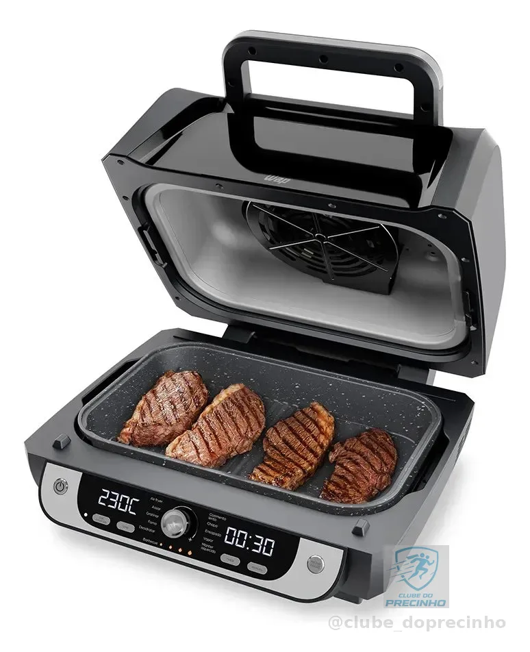 Fritadeira Elétrica Air Fryer WAP Barbecue com Painel Digital e 12 Funções 220V