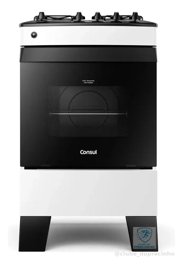 Fogão Consul 4 Bocas Branco Com Mesa Esmaltada - Cfo4zab