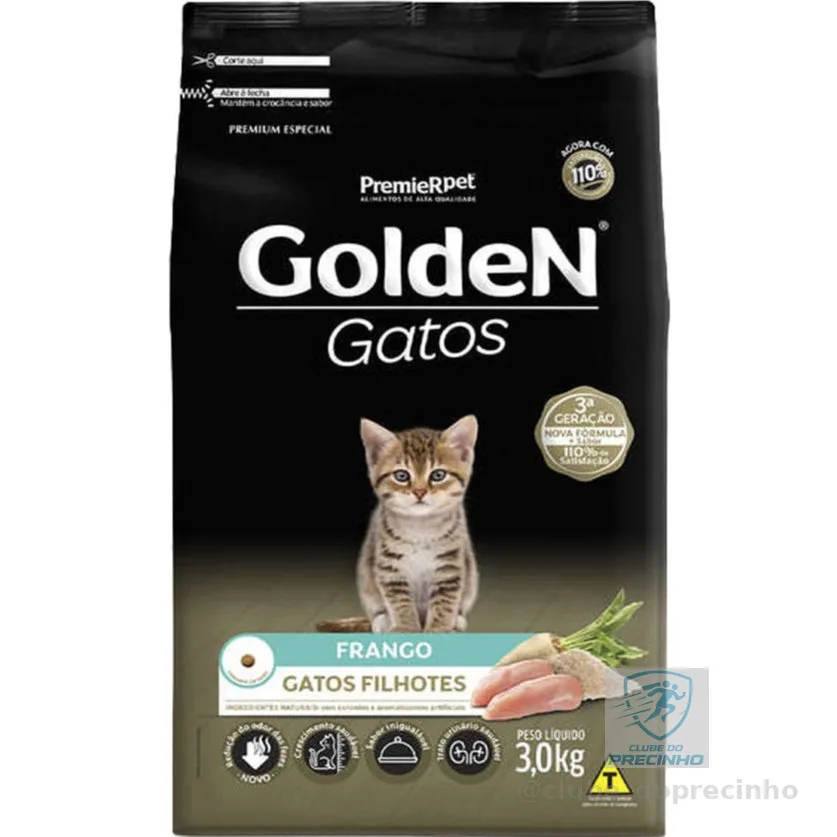 RAÇÃO GOLDEN GATOS FILHOTES FRANGO 3KG
