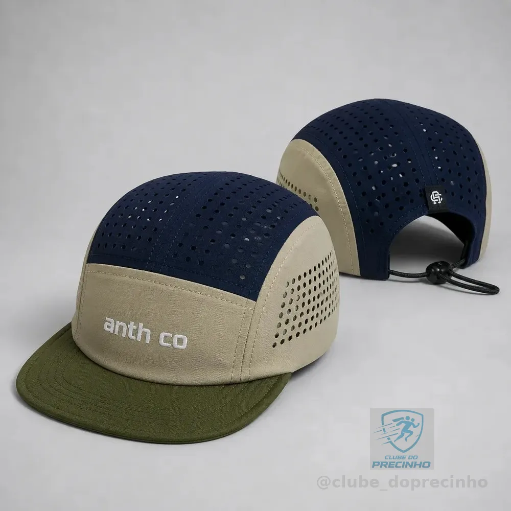 Boné Anth Co Aba Maleável Corrida Treino Impermeável Fresh Azul / Areia / Verde Un