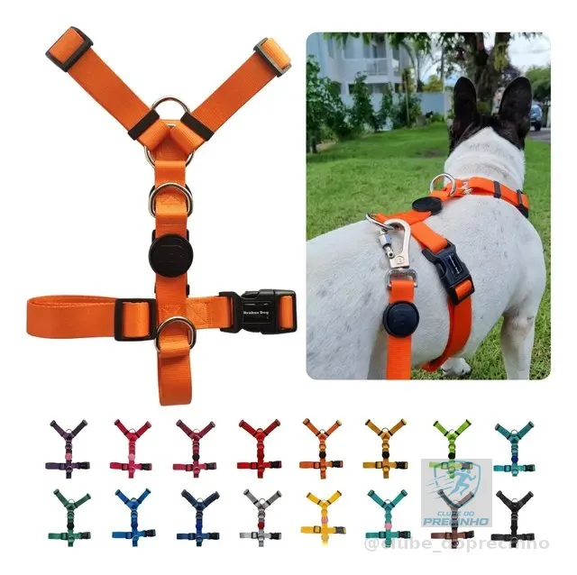 Peitoral H Antipuxão Para Cachorro Pet Cães Brabus Dog