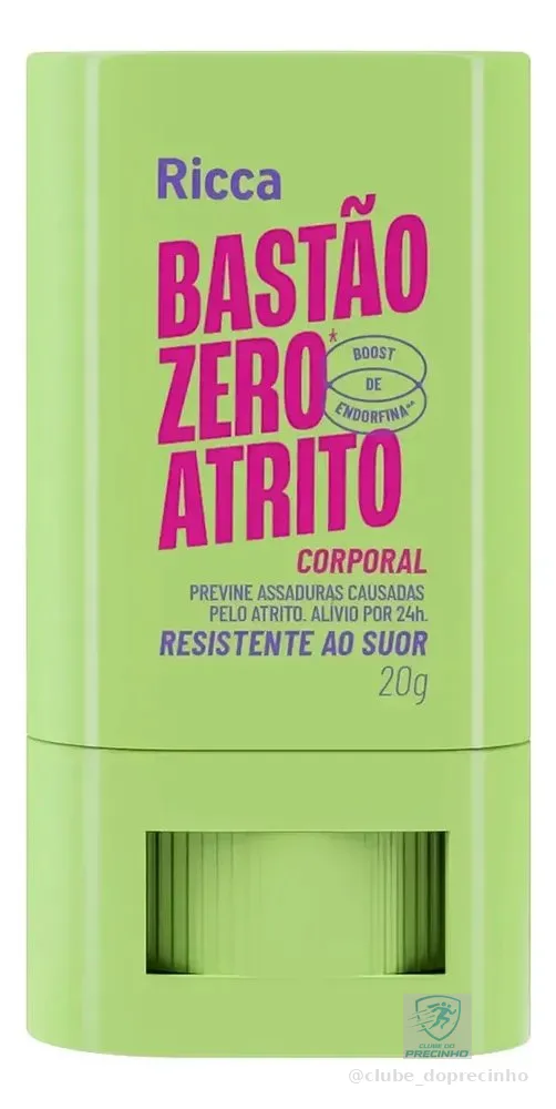 Bastão Ricca Zero Atrito Corporal 20g