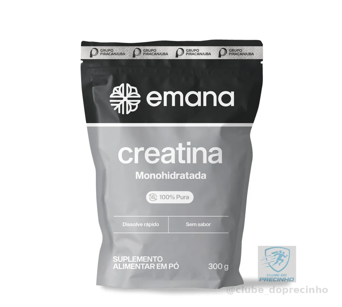 Emana Creatina Monohidratada 100% Pura Sem Sabor Micronizada - 300g