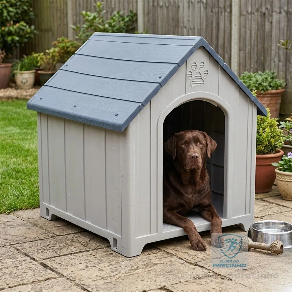 Casa Casinha para Cachorro Extra Grande Resistente Impermeável Fácil Montagem Syberflex