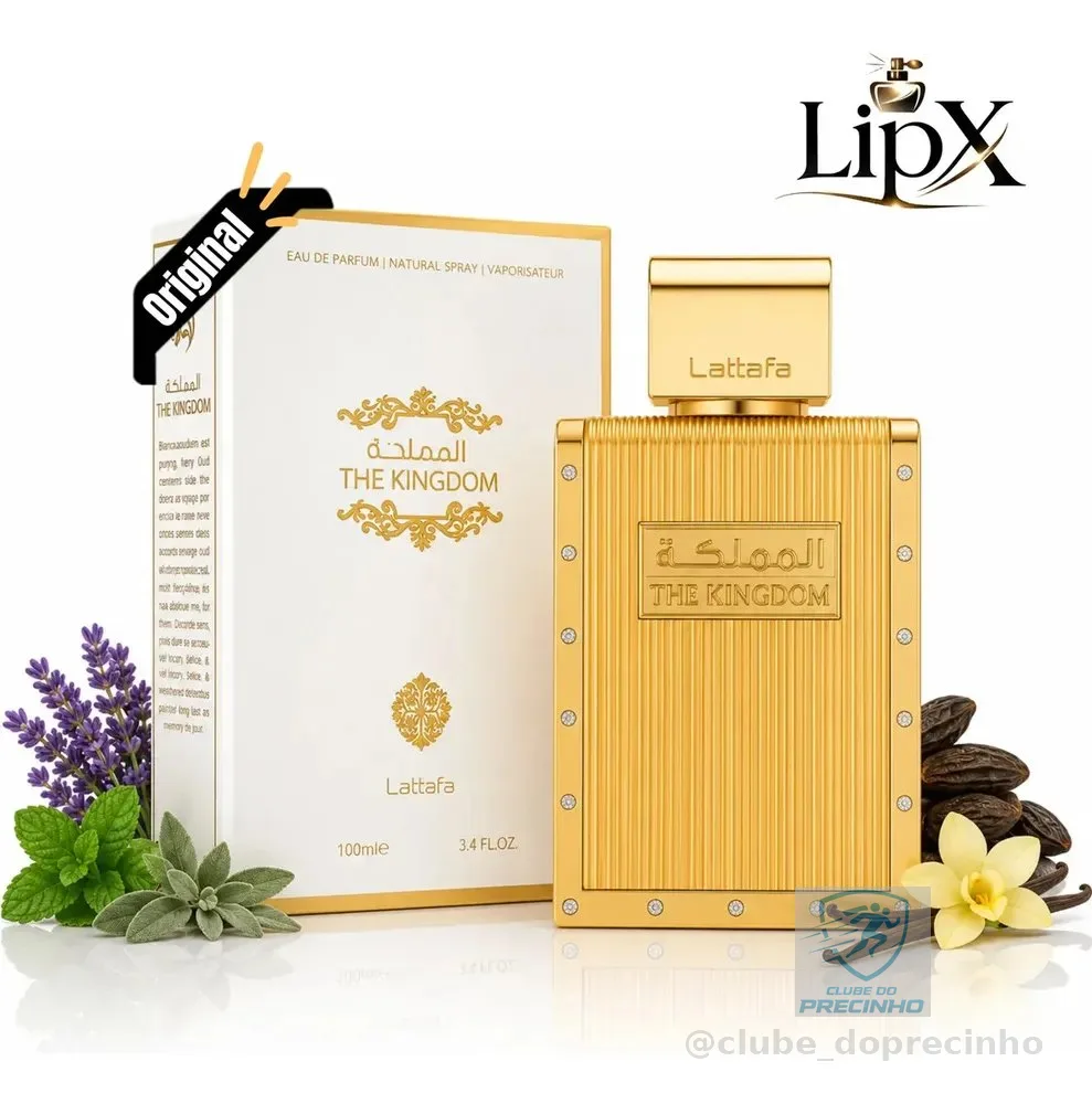 Perfume Árabe The Kingdom Eau De Parfum Lattafa 100ml Para Homens Masculino