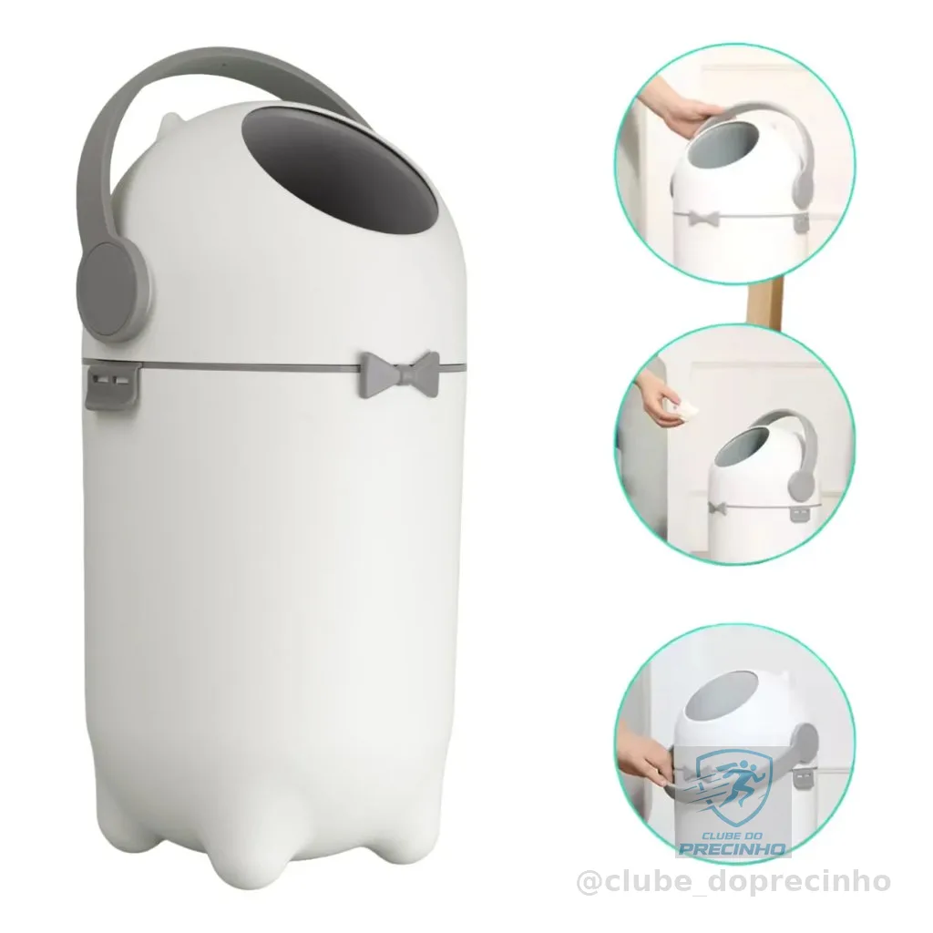 Lixeira Antiodor Fraldas Bebe Lixo Magico Banheiro Anti Odor