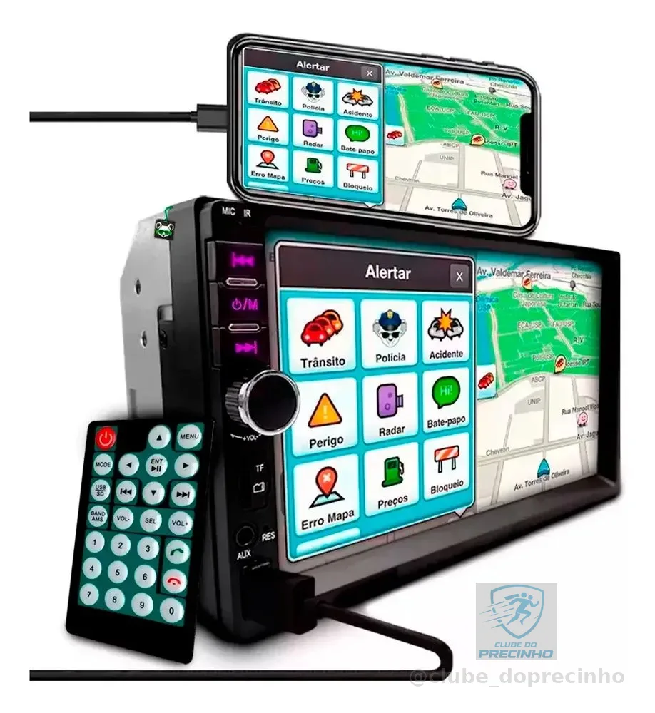 Central Multimídia Mp5 2 Din 7 Polegadas Espelhamento Usb Sd Bluetooth 7810h First