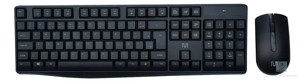 Kit Teclado e Mouse Sem Fio Slim Multilaser - Design Elegante e Silencioso - TC270