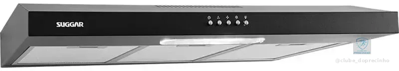 Depurador De Ar Suggar Slim DPS181PT 80cm Cor Preto