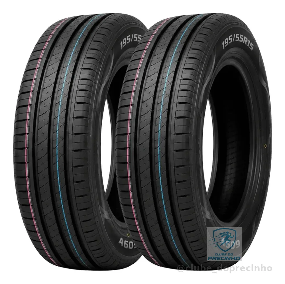 Kit 2 Pneus 195/55r15 85v Tl Aplus Aro 15 V