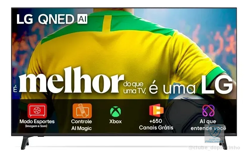 Smart TV 4K 86" LG QNED73 Portal de Games Processador AI α7 Ger8 4K Super Upscaling Google Cast Integrado Controle AI Magic WebOS 25 Modo Esportes Alerta de Esportes