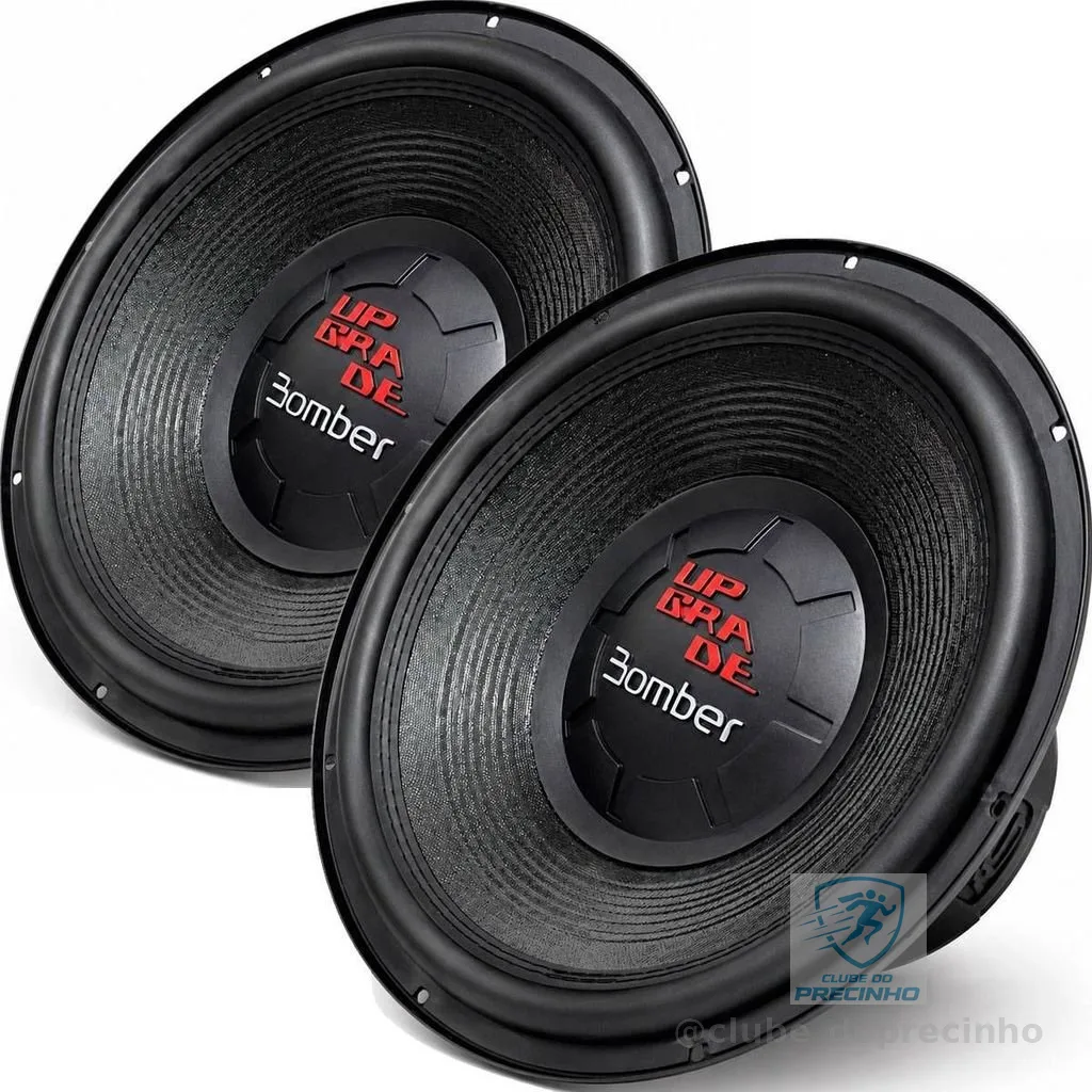 Kit 2 Subwoofer 12 Bomber Upgrade 400w RMS 4 Ohms Bobina Simples