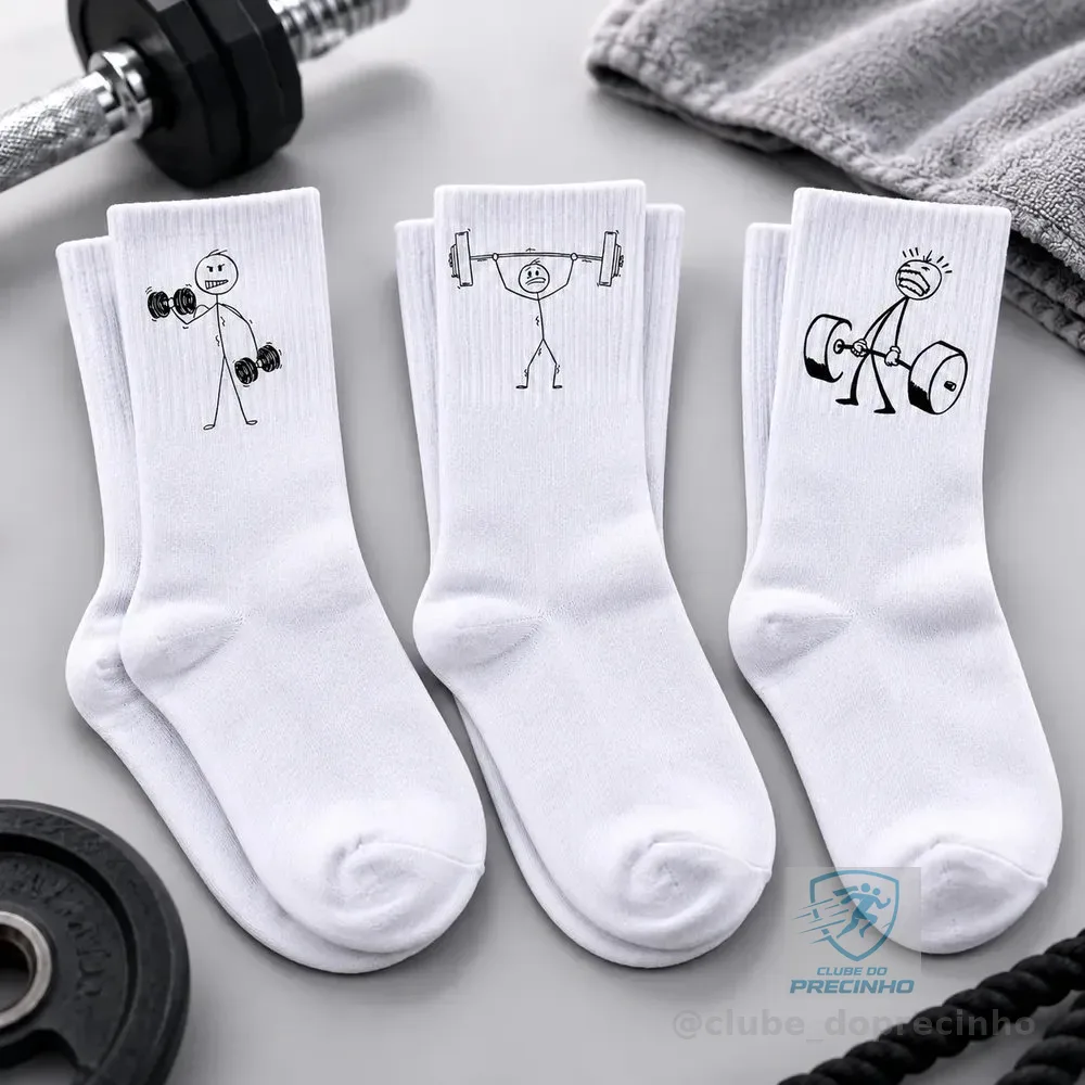 Kit 3 Pares Boneco Magrinho Academia Maromba Treino Corrida Boneco Magrinho