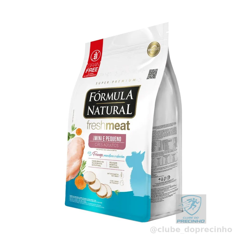 Ração Fórmula Natural Fresh Meat Cães Adultos Porte Mini e Pequeno 10,1kg Adimax