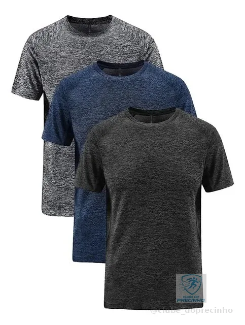 Kit 3 Camisas Camisetas Masculina Dry Fit Premium Academia