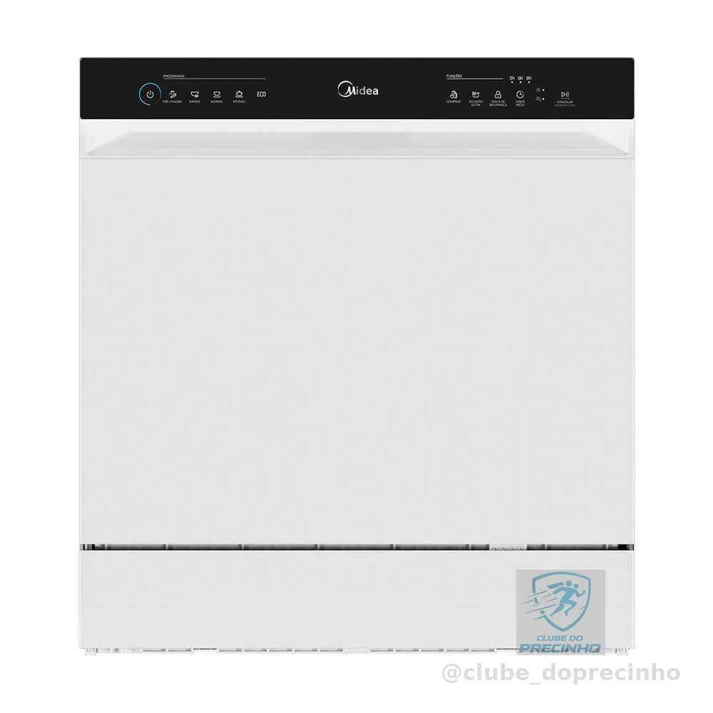Lava-Louças Midea Touch Plus MDWTF08W1 8 Serviços Branco Painel Digital 110V