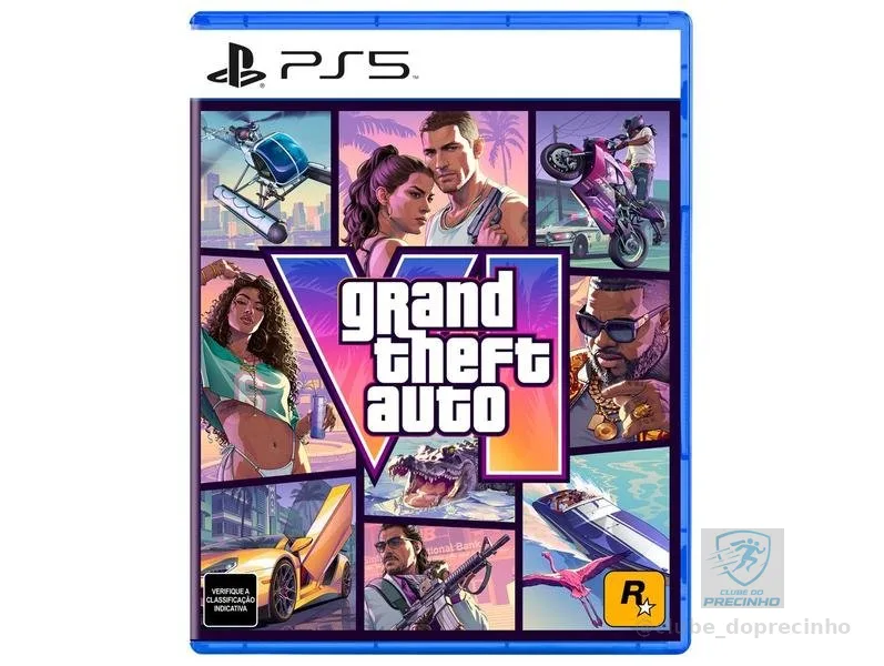 Jogo Grand Theft Auto VI (GTA 6) PS5 - Code in Box Pré-venda - Lançamento 19/11