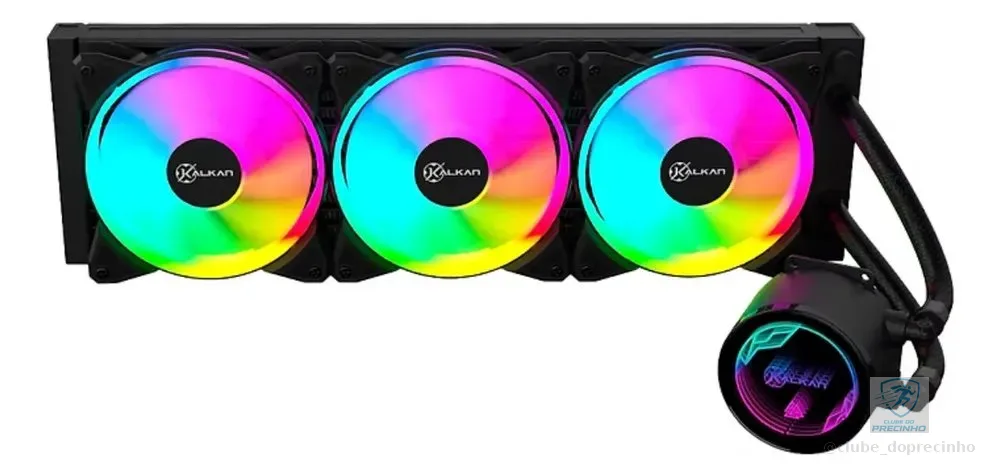 Water Cooler Kalkan Iota V2 360 Rgb 360mm Tdp 280w Preto