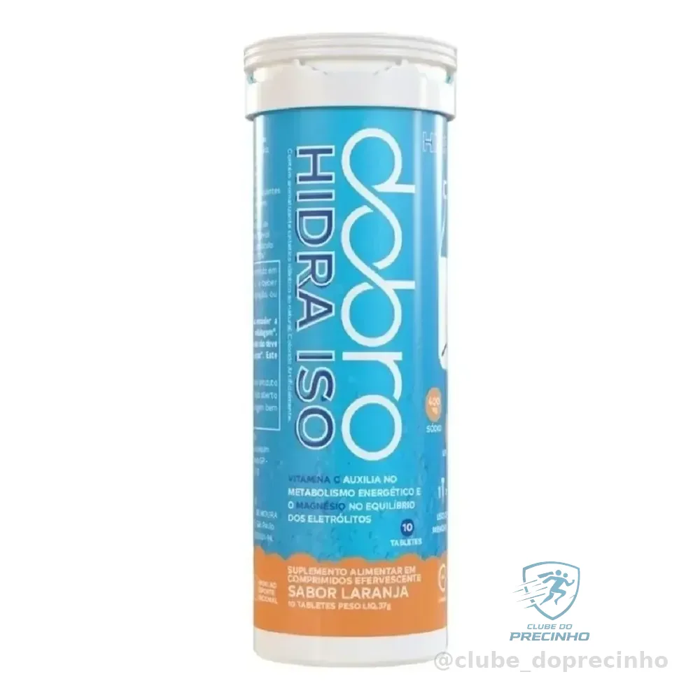 Hidra Iso Repositor Eletrolítico 10 Tabletes Dobro 37g Sabor Laranja