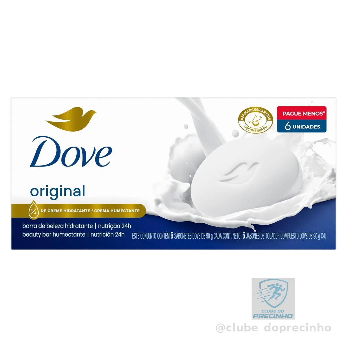 Dove Sabonete em Barra Original 90g 6 Unidades