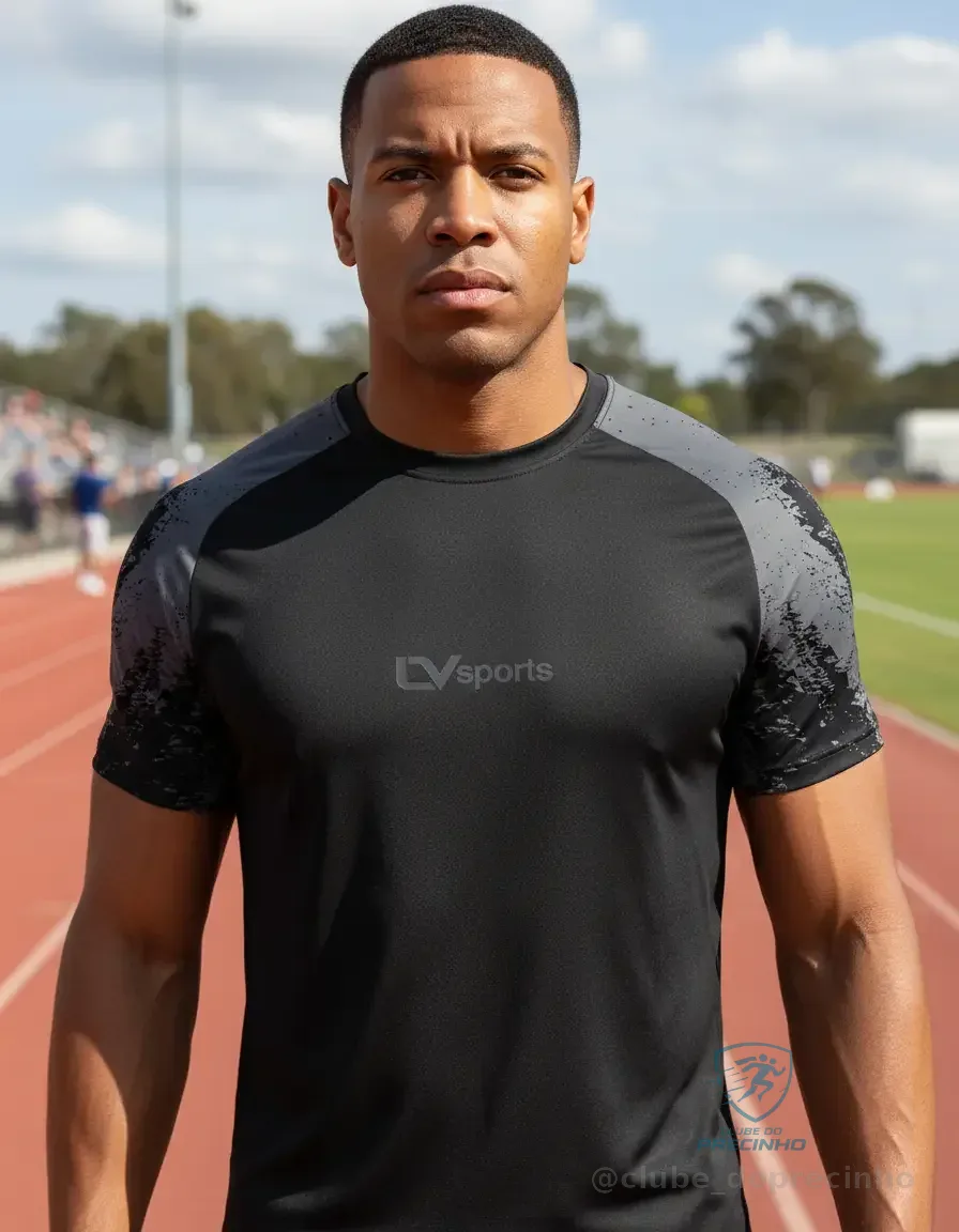 Camiseta Masculina Raglan Dry Fit Treino