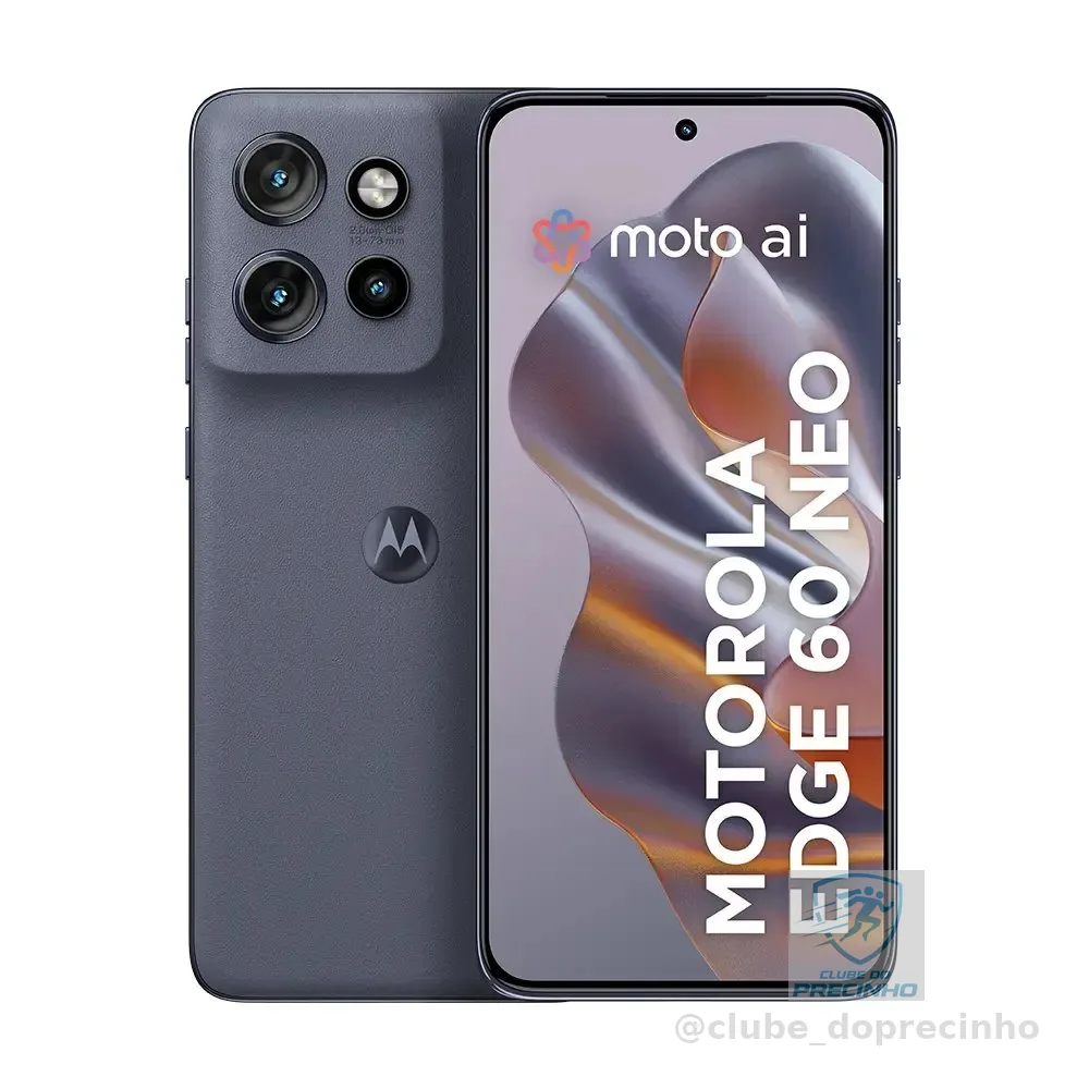 Smartphone Motorola Edge 60 Neo 5g - 512gb 24gb (12gb Ram + 12gb Ram Boost), 50mp Sony Camera Moto Ai E Tela 1.5k Super Hd - Cinza