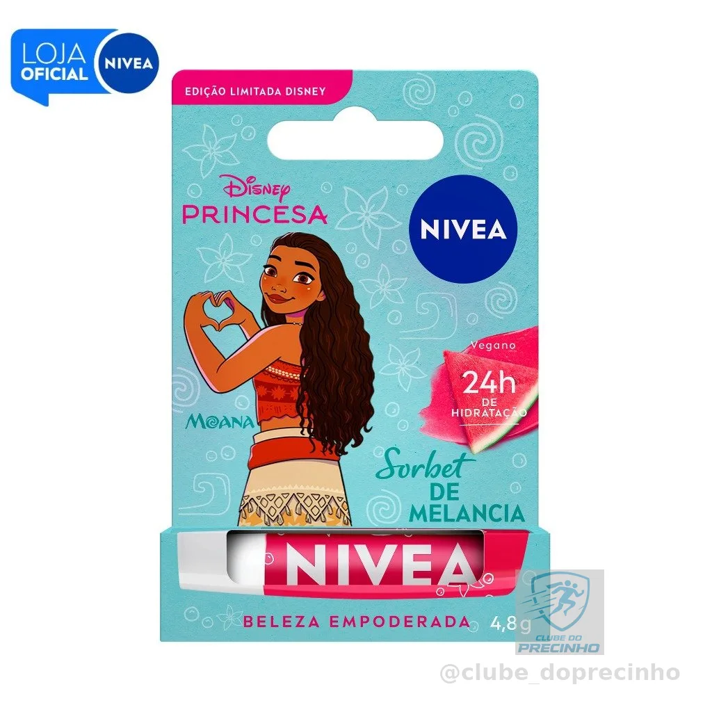 NIVEA Hidratante Labial Sorbet de Melancia Ed. Limitada Moana Disney® Princesa 4,8g