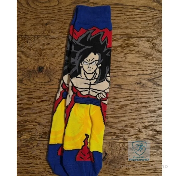 Meia do Dragon Ball - Goku Super Sayajin 4 Saga GT - Meias Divertidas, Meias Geek, Meias de Anime