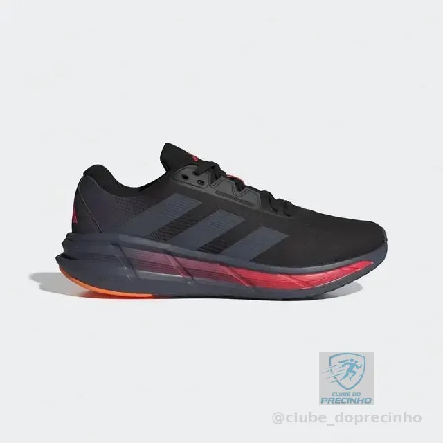 Tênis Masculino Questar 3 adidas Cblack/onix/lucred Liso 40 Br