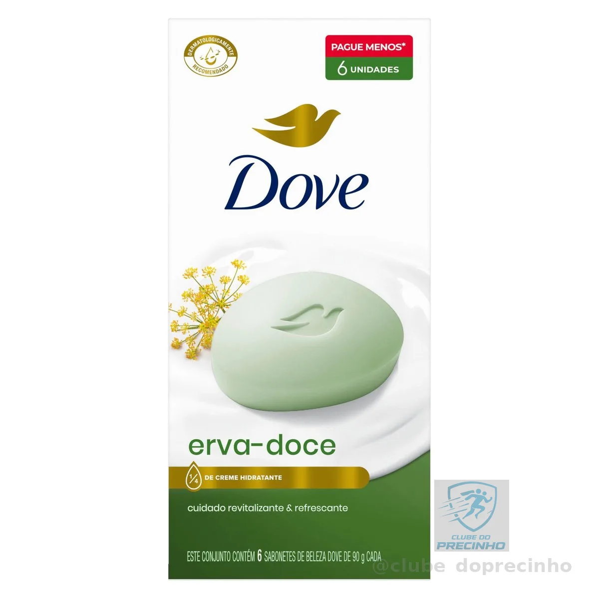 Sabonete em Barra Dove Erva-doce 90g 6 Unidades