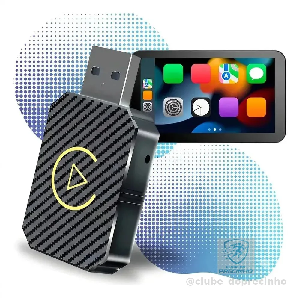 Carplay Adaptador Sem Fio Car Play Android Auto 2 Em 1 Usb Car Play Wireless Automático