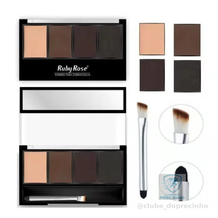 Trio De Sombras Para Sobrancelhas Com Primer Ruby Rose - Hb9354