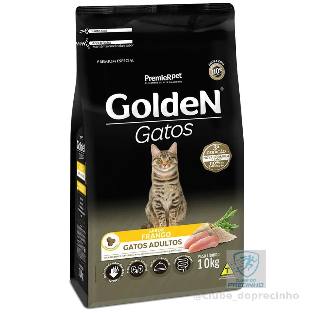 Ração Golden Gatos Adultos Sabor Frango 10kg