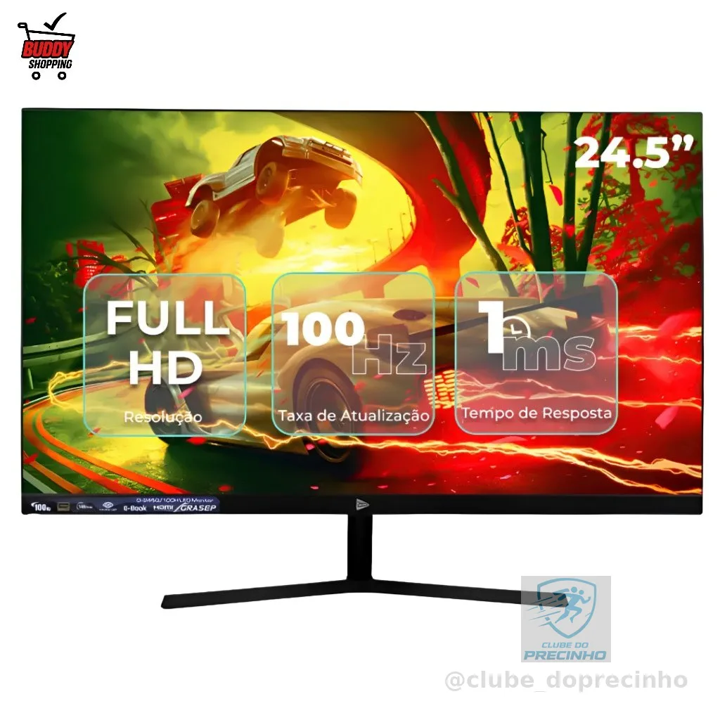 Monitor Gamer 24.5 Full HD 1ms 180Hz TN / 100Hz VA HDMI VGA Pronta Entrega Barato