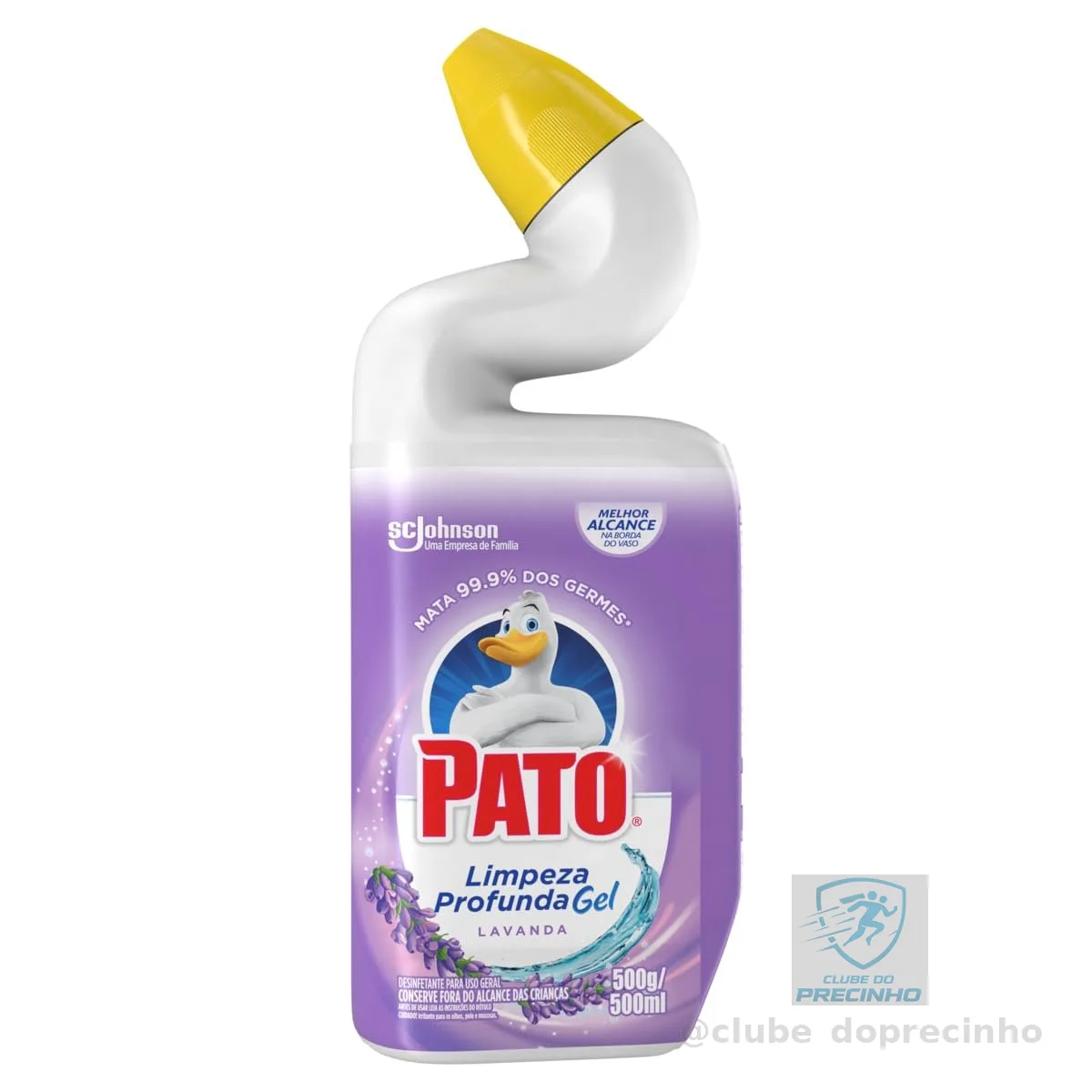 Pato Limpador Sanitário Gel Desinfetante, Lavanda, Limpeza Profunda, 500ml