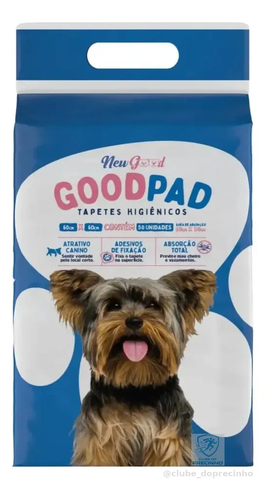 Tapete Hig Good Pad P/ Cães E Gatos 60x60cm Com 50 Unidades