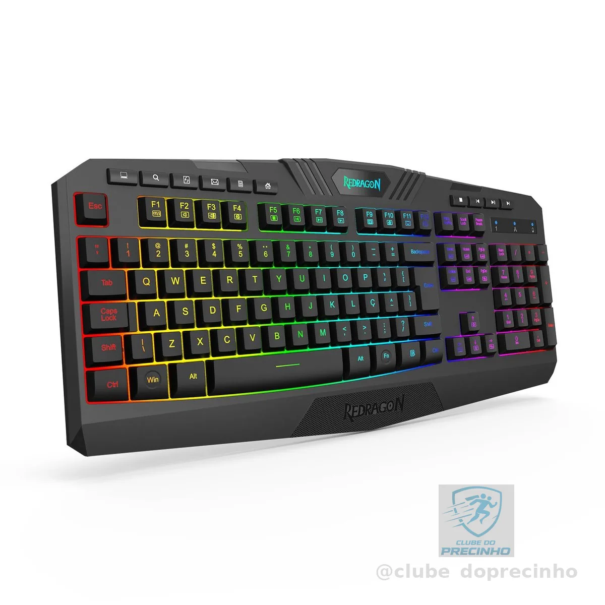 TECLADO MEMBRANA GAMER REDRAGON HARPE WIRELESS PRETO