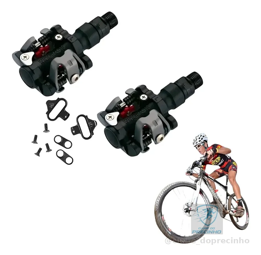 Pedal Clip Wellgo M919 Mtb Tacos M520 Bike Bicicleta Clip Preto- Pedal Clip Wellgo M919 Mtb Tacos M520 Bike Bicicleta Clip