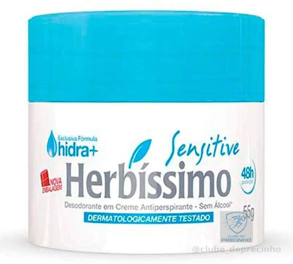 Desodorante Em Creme Antitranspirante Herbíssimo Sensitive 55g