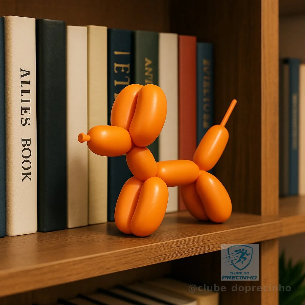 Escultura Decorativa de Cachorro estilo Bexiga Balão de Festa PLA 3D Decoração Casa Presente