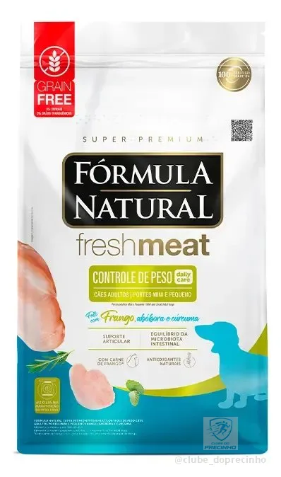 Formula Natural Fresh Meat Controle Peso Mini Pequeno 10,1kg