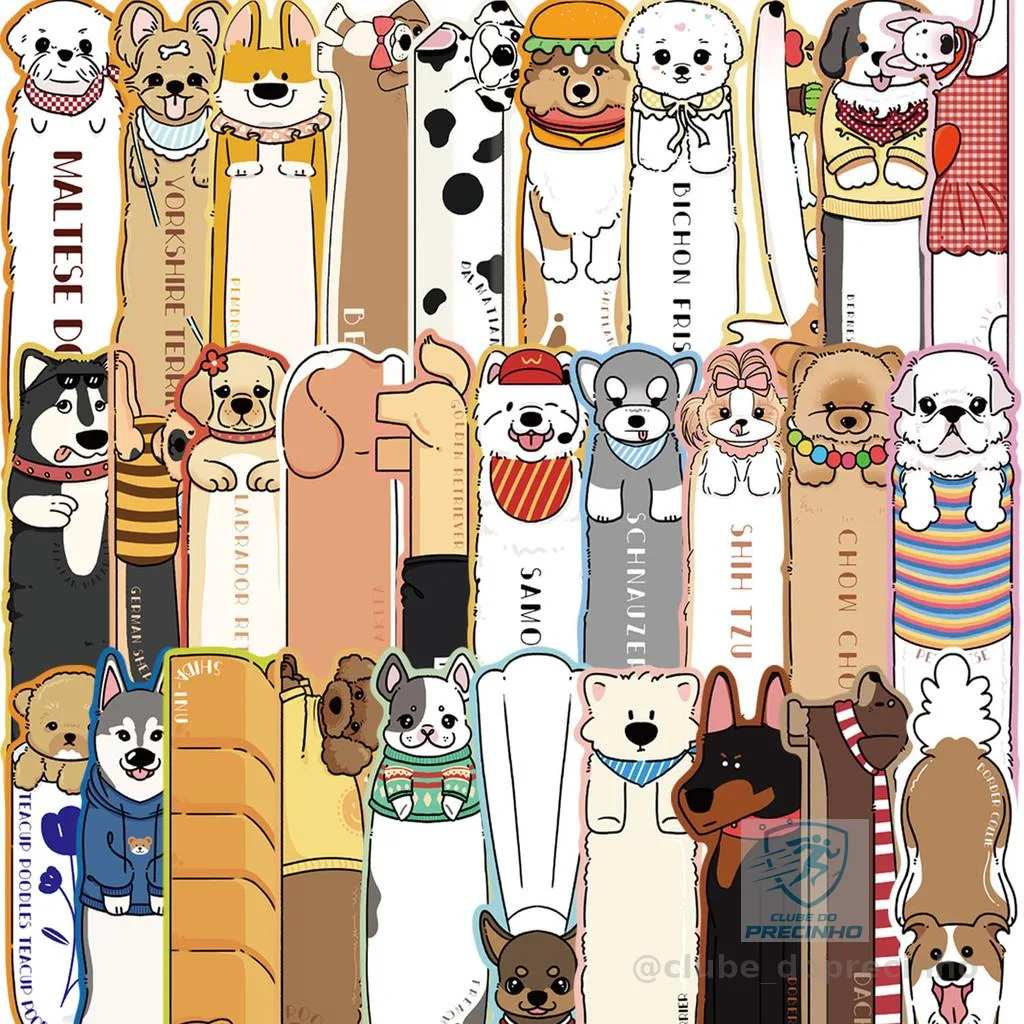 30 Pçs/set Criativo Filhote De Cachorro Forma Marcadores Bonitos Cães Dos Desenhos Animados DIY Multi-Uso Decorações Pre